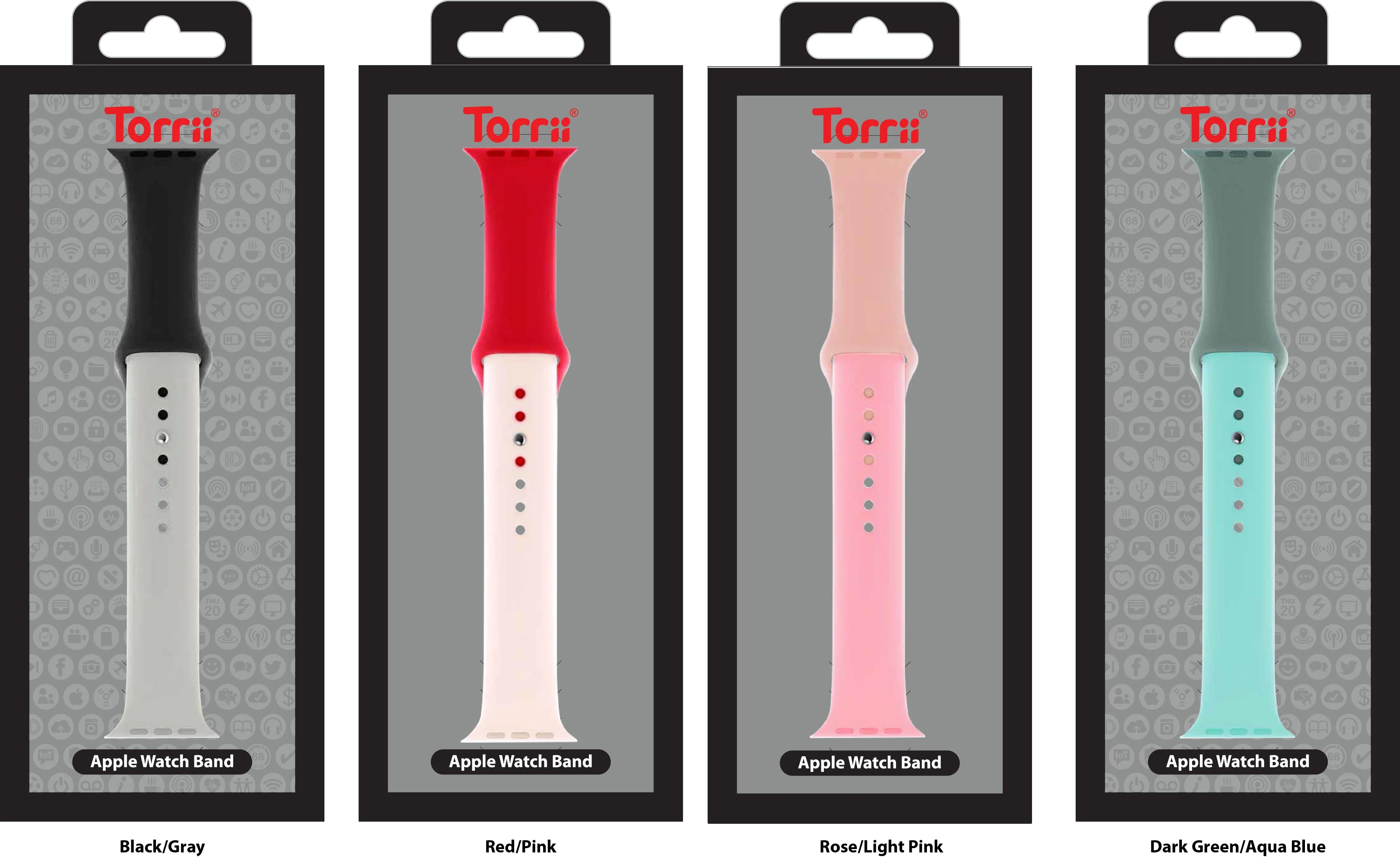 Torrii Watch 49/46/45/44 Mm Silicone Mix Watch Strap - Red/Pink - Tashqila Torrii Watch 49/46/45/44 Mm Silicone Mix Watch Strap - Red/Pink - Tashqila